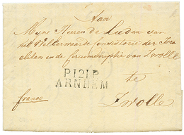 1813 P.121.P ARNHEM Sur Lettre Avec Texte Daté "ZWENAAR" Pour ZWOLLE. RARE. Superbe. - 1792-1815: Départements Conquis