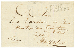 1811 P.121.P DOESBOURG Sur Lettre Avec Texte Pour AMSTERDAM. RARE. TB. - 1792-1815: Départements Conquis