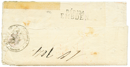 1812 Rarissime Cachet DEB. 124 EMBDEN Sur Lettre Avec Texte De PARIS Pour EMDEN Redirigé à OSNABRUCK. TTB. - 1792-1815 : Departamentos Conquistados