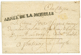 LUXEMBOURG : 1794 ARMEE DE LA MOSELLE Sur Lettre Avec Texte Daté "BERTRANGE" Pour FONTENAY LE PEUPLE. RARE. Superbe. - Armeestempel (vor 1900)
