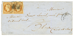 "1er JUILLET 1854 Avec Paire N°9" : Paire 10c PRESIDENCE (n°9) , Un Timbre Pd Obl. PC 2340 Sur Lettre Avec Texte Daté "O - 1852 Louis-Napoléon