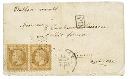 BALLON-MONTE Pour L' AUTRICHE : 1871 Paire 30c(n°30) + PARIS 5 Janv 71 Sur Lettre Avec Texte Pour VIENNE (AUTRICHE). Ver - Guerra De 1870