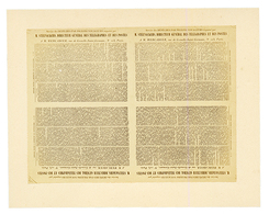 PIGEONGRAMME : Papier Photographique 4 DEPECHES PRIVEES Daté TOURS 11 Novembre 70 N°15, 16, 17 Et 18. Superbe. - Guerre De 1870