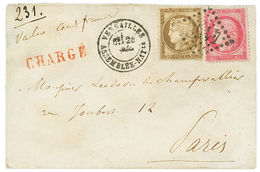 "ASSEMBLEE NATIONALE En CHARGE" : 1873 CERES 30c + 80c Obl. GC 4158 + VERSAILLES ASSEMBLEE NATle + CHARGE Sur Enveloppe  - 1871-1875 Ceres