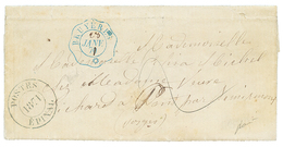 ALSACE-LORRAINE : 1871 Cachet Télégraphique BRUYERES En Bleu (dateur Manuscrit) + POSTES EPINAL Sur Lettre Avec Texte "S - Other & Unclassified