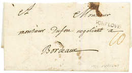 1751 Cachet PORT LOUIS Sur Lettre Avec Texte Daté "MARIGOT De La MARTINIQUE" Pour BORDEAUX. RARE. TTB. - Poste Maritime