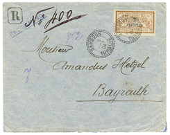 SAMSOUN : 1904 LEVANT 2P S/ 50c Obl. SAMSOUN TURQUIE Sur Enveloppe Pour BAYREUTH. Superbe. - Otros & Sin Clasificación