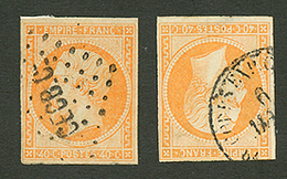 CORPS EXPEDITIONNAIRE DE CHINE : 40c(n°16) Obl. CECB Cl + 40c(n°16) Obl. Cachet à Date (rare) CORPS EXP. C(HINE). TB. - Andere & Zonder Classificatie