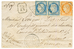 GUADELOUPE : 1877 CG CERES 40c + 25c(x2) Sur Enveloppe RECOMMANDEE De POINTE A PITRE Pour La FRANCE. TB. - Other & Unclassified