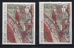Pricipat D'Andorra N° 334 1984 Neuf Timbre De Droite ** - Unused Stamps