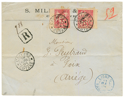 1894 75c NON DENTELE (n°14) + 75c DENTELE (n°27) Sur Envelope RECOMMANDEE De CAYENNE Pour La FRANCE. TTB. - Altri & Non Classificati
