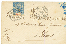 1895 15c Obl. CORR. D' ARMEES CAYENNE Sur Enveloppe Pour PARIS. Superbe. - Other & Unclassified