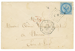 "CCH Gratté ?" 1867 20c AIGLE TB Margé Obl. Losange C H + CORR. D' ARMEES SAIGON Sur Enveloppepour La FRANCE. RARE. TB. - Otros & Sin Clasificación