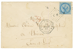 "CCH Gratté ?" 1867 20c AIGLE TB Margé Obl. Losange C H + CORR. D' ARMEES SAIGON Sur Enveloppepour La FRANCE. RARE. TB. - Other & Unclassified
