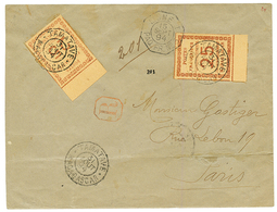 MADAGASCAR : 1894 25c Avec Bord De Feuille (x2) Sur Env. RECOMMANDEE De TAMATAVE Pour PARIS. TTB. - Autres & Non Classés