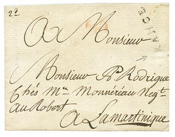 1778 Cachet FRANCE + Marque De La Petite Poste De BORDEAUX Sur Lettre Avec Texte De BORDEAUX Pour LE ROBERT En MARTINIQU - Sonstige & Ohne Zuordnung