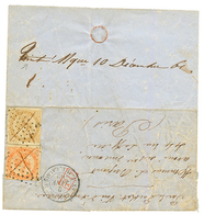 "Marque Manuscrite TRINITE" : 1861 AIGLE 10c + 40c Obl. Plume + Losange De Pts + Marque Manuscrite "TRINITE MQE 10 Decem - Andere & Zonder Classificatie