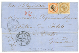 "Marque Manucrite MARIGOT" : 1863 AIGLE 10c + 40c + Maque Manucrite "MARIGOT 9 7bre 1863" Sur Lettre Avec Texte Daté "CH - Other & Unclassified