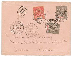 "MAYOTTE Pour L' ALGERIE" : 1897 Entier 25c + 25c + 50c Obl. D'ZAOUDZI En RECOMMANDE Pour TABLAT (ALGERIE). TTB. - Sonstige & Ohne Zuordnung