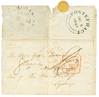 NOUVELLE HEBRIDES - PRECURSEURS : 1843 PAID SHIP LETTER LONDON On Cover With Text (one Part Missing) From PONTEFRACT Via - Autres & Non Classés