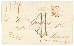 1845 COLONIES ART.12 + Taxe 21 + "VIA BOSTON" Sur Lettre Avec Texte ( GRANDE PÊCHE )daté "ST PIERRE De T.N." Pour ST SER - Other & Unclassified