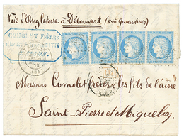 1873 FRANCE 25c(n°60)x4 Sur Lettre De ST SERVAN Pour ST PIERRE ET MIQUELON. Superbe. - Other & Unclassified