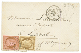 1876 CG 10c + 30c CERES Obl. ST PIERRE ET MIQUELON (frappe Mal Venue) Sur Env. Pour La FRANCE. B/TB. - Sonstige & Ohne Zuordnung