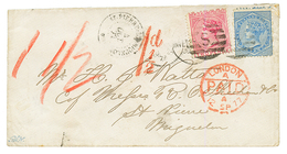 NLLE ZELANDE Pour ST PIERRE ET MIQUELON : 1877 NEW ZEALAND 2d + 6d Sur Enveloppe Pour ST PIERRE ET MIQUELON Avec Arrivée - Autres & Non Classés