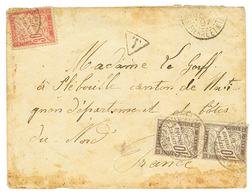 "GRANDE PECHE Voie Directe" : 1897 Cachet ST PIERRE ET MIQUELON + T Sur Env. NON Affranchie Taxée à L' Arrivée Avec 10c( - Autres & Non Classés