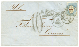 ARGENTINA : 1876 DA BUENOS AIRES / COI POSTALI ITALIANI On Envelope From ROSARIO To ITALY Taxed With 1L. Vvf. - Other & Unclassified