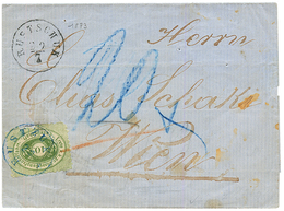 DDSG : 1873 DDSG 10k Canc. RUTSCHUK + "20" Blue Tax Marking On Coverto WIEN. Small Faults. Vf. - Otros & Sin Clasificación