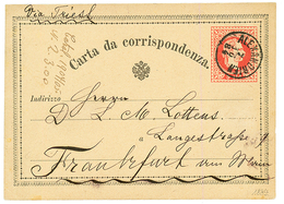 ALEXANDRIA : 1884 P./Stat 5 Soldi Canc. ALEXANDRIEN To FRANKFURT (GERMANY). Superb. - Eastern Austria