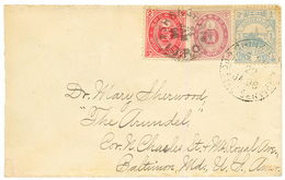 CHINA - LOCAL POST : 1896 CHINA LOCAL POST CHINKIANG 1c Canc. CHINKIANG POSTAL SERVICE + JAPAN 2s + 3s Canc. SHANGHAI IJ - Other & Unclassified