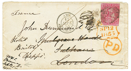 CRIMEA WAR : 1855 GB 4d Rose(fault) + "2" Tax Marking Erased + Entry Mark ANGL. AMB.CALAIS L + Manus "CRIMEA Sept 1/1855 - Otros & Sin Clasificación