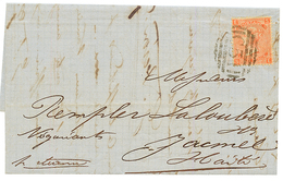 DANIS WEST INDIES : 1867 GB 4d Canc. C51 + ST THOMAS (verso) On Entire Letter To HAITI. Superb. - Otros & Sin Clasificación