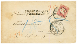 BAVARIA To SERBIA : 1873 3kr Canc. REICHENHALL + INSUFFISAMENT AFFRANCHIE + Tax Marking On Envelope To BELGRAD (SERBIA)  - Sonstige & Ohne Zuordnung