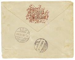 HELIGOLAND : 1890 Mixt HELIGOLAND 1 1/2p + GERMANY 20pf Canc. HELIGOLAND On Envelope (Printed GRUSS AUS HELIGOLAND On Re - Andere & Zonder Classificatie