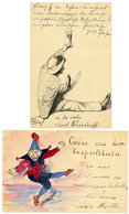 "PAINTING Covers" : 1899/1900 2 Nice POSTAL STATIONERY With Handpainting. Superb. - Altri & Non Classificati