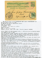 NICARAGUA / GERMANY : 1899 NICARAGUA P./Stat 2c Canc. CORINTO + GERMANY 5pf Canc. KDMS N°36 To KIEL. Superb. - Altri & Non Classificati