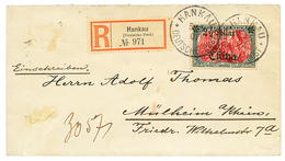 CHINA : 1907 2 1/2 DOLLAR On 5 MARK (n°37) Canc. HANKAU On REGISTERED Envelope To GERMANY. Vvf. - China (oficinas)