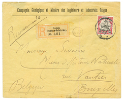 DOA : 1914 30h Canc. UDJIDJI On Commercial Envelope (COMPAGNIE GEOLOGIQUE Et MINIERES Des INGENIEURS BELGES) To BELGIUM. - Duits-Oost-Afrika