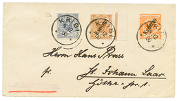 "KRIBI" : 1900 MIXT GERMANY 2pf Grey + KAMERUN 3pf (n°1) + 25pf (n°5) Canc. KRIBI On REGISTERED Envelope To GERMANY. Rar - Cameroun