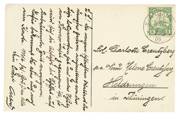 CAROLINES : 1909 5pf Canc. ANGAUR PALAU-INSELN On Card To GERMANY. Vvf. - Islas Carolinas