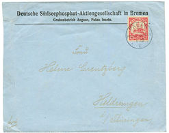 CAROLINES : 1910 10pf Canc. PALAU PALAU-INSELN On Commercial Envelope To GERMANY. Vvf. - Caroline Islands