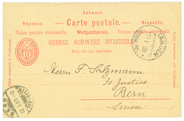 MOROCCO : 1900 SWITZERLAND P./Stat 10c Canc. TANGER To BERN(SUISSE). Scarce. Superb. - Maroc (bureaux)