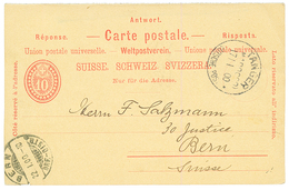 MOROCCO : 1900 SWITZERLAND P./Stat 10c Canc. TANGER To BERN(SUISSE). Scarce. Superb. - Marokko (kantoren)