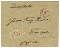 MARSHALL ISLANDS : 1900 Bisect 50pf (n°12) Canc. JALUIT On REGISTERED Envelope To PONAPE. Verso, PONAPE 13.1.01. Philate - Marshall Islands