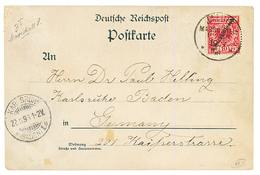 MARSHALL : 1898 10pf(n°3I) Canc. JALUIT MARSCHALL INSELN On Card To GERMANY. Vf. - Marshalleilanden