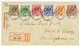 NEW GUINEA : 1900 N°1 To 6 Canc. STEPHANSORT On REGISTERED Envelope To SWITZERLAND. Superb. - Deutsch-Neuguinea