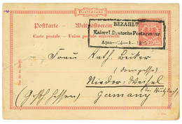 SAMOA - VORLAUFER : GERMANY Postal Stationery 10pf (small Tear At Left) Canc. BEZAHLT / Kaiserl Deutsche Postagentur/ Ap - Samoa